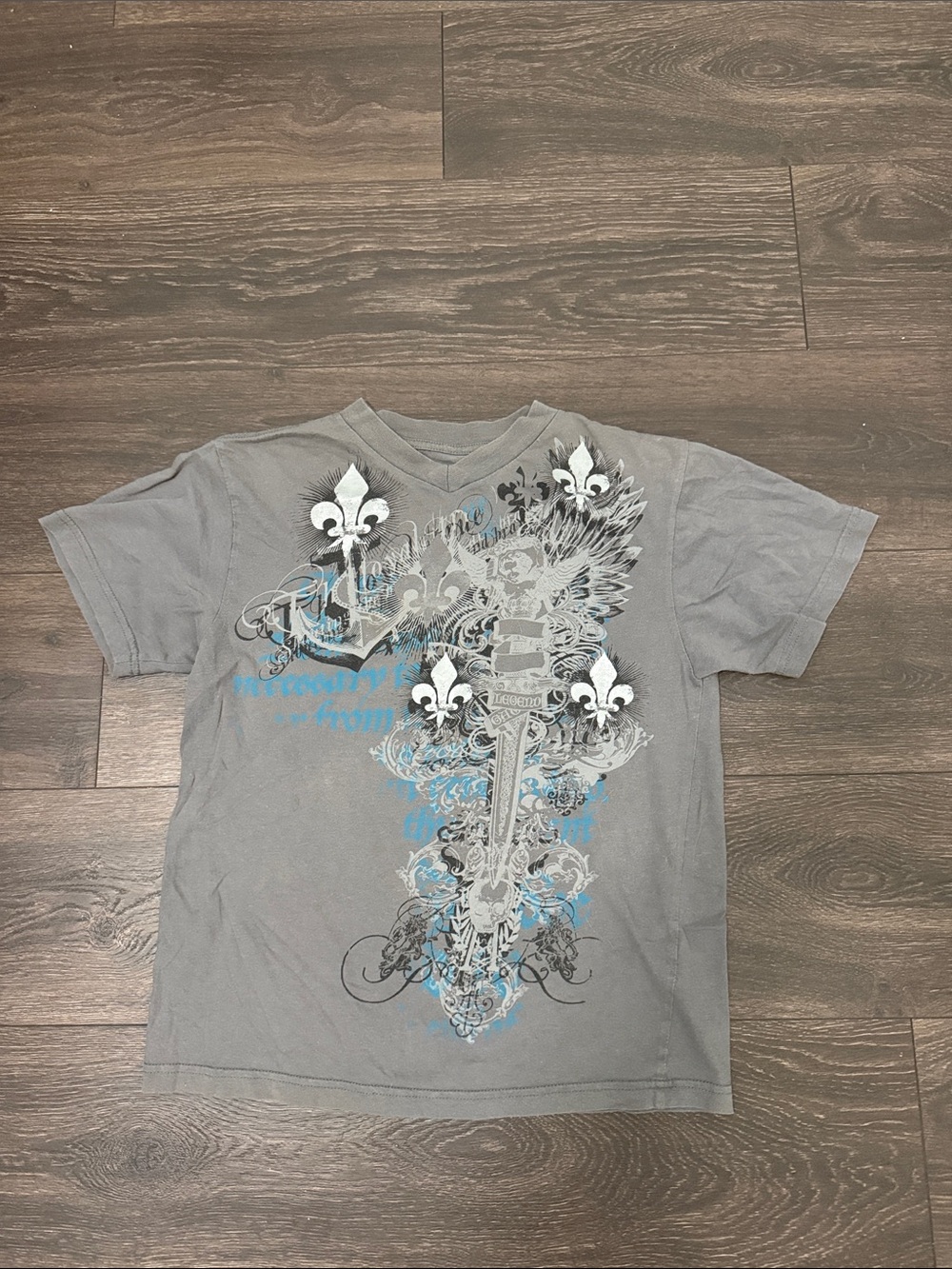 Y2k Style The Raw Uncut fleur de lis and sword T-Shirt